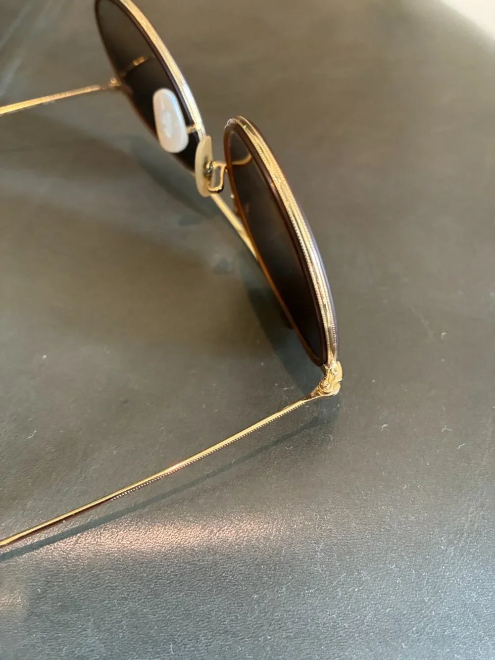 Ray Ban Round Double Bridge Sunglasses (Gold Frame) - Picture 7 of 12